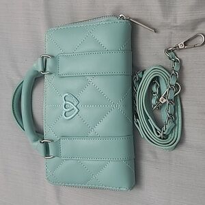 Betsey Johnson Aqua Quilted Mini Bag